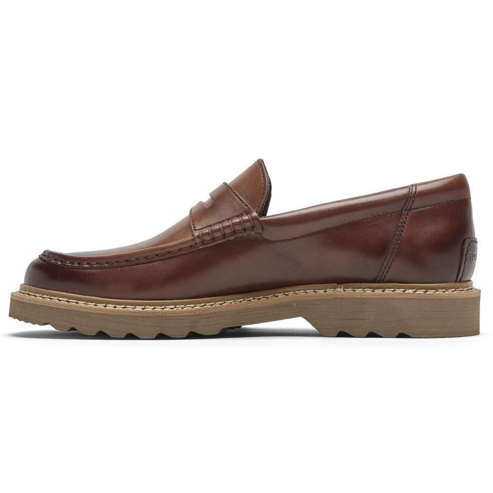 Rockport Slip-On For Mens Brown - Peirson Penny Keeper - UB7206948